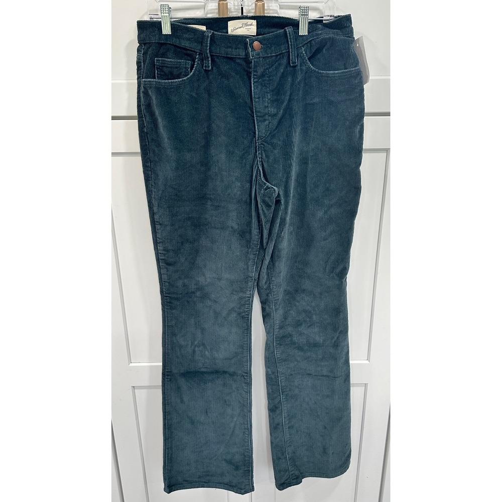 Universal Thread Vintage Bootcut Corduroy Pants Teal Blue 12/31R Mid Rise